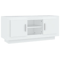 Armadietto TV Bianco 102x35x45 cm in Legno Multistrato