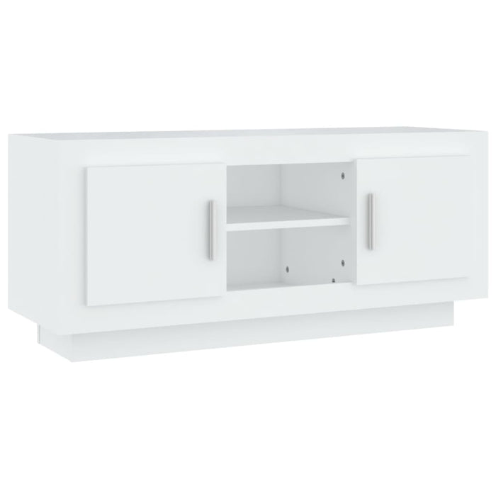 Mobile Porta TV Bianco 102x35x45 cm in Legno Multistrato 811790