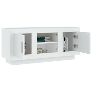 Mobile Porta TV Bianco 102x35x45 cm in Legno Multistrato 811790
