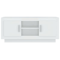 Armadietto TV Bianco 102x35x45 cm in Legno Multistrato