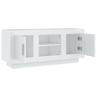 Armadietto TV Bianco 102x35x45 cm in Legno Multistrato