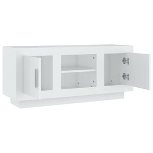 Mobile Porta TV Bianco 102x35x45 cm in Legno Multistrato 811790