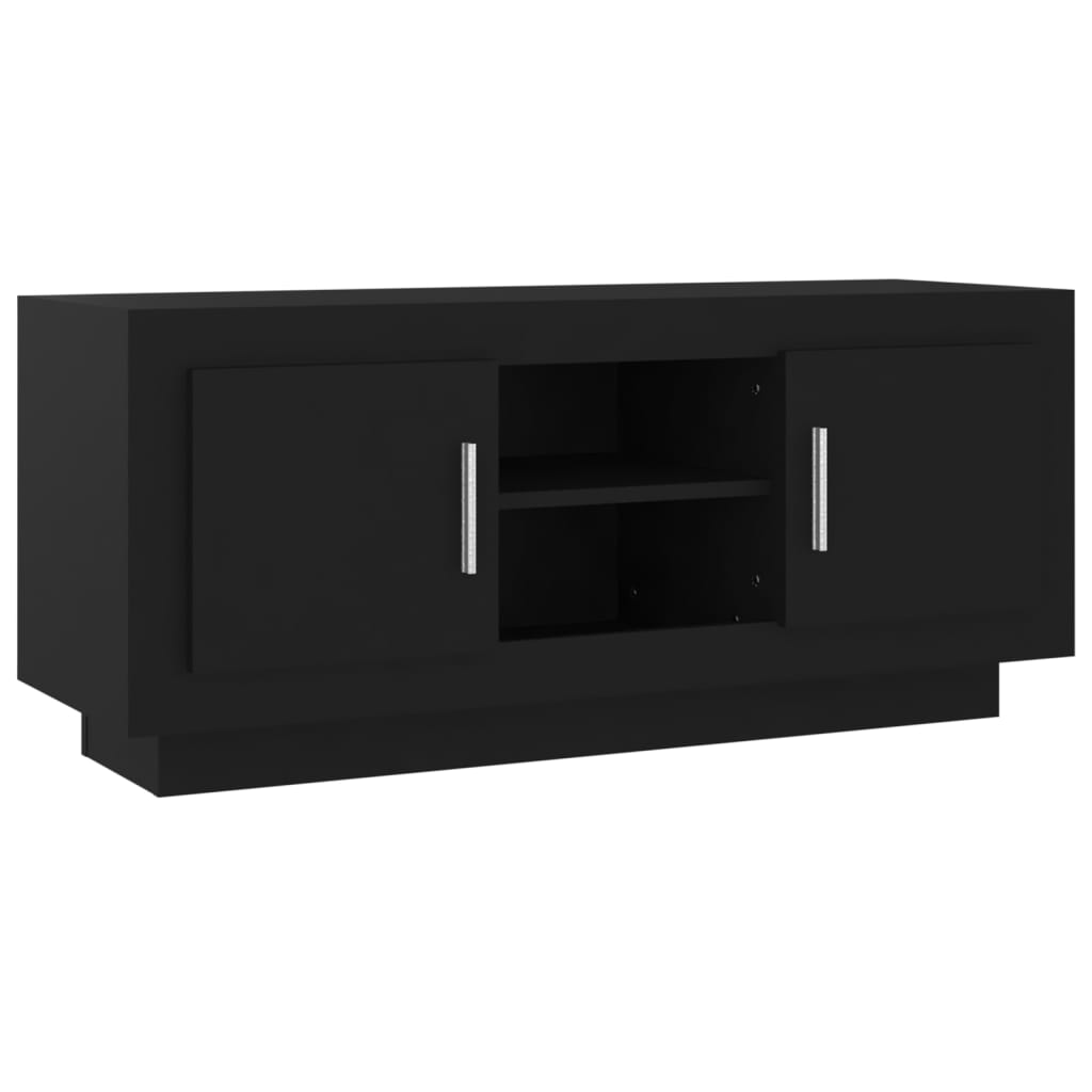 Mobile Porta TV Nero 102x35x45 cm in Legno Multistrato 811791