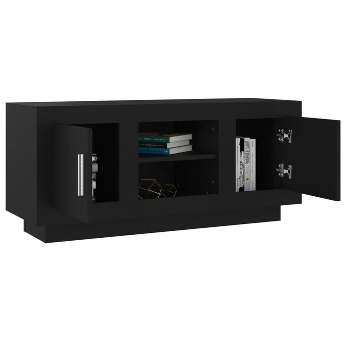 Mobile Porta TV Nero 102x35x45 cm in Legno Multistrato 811791