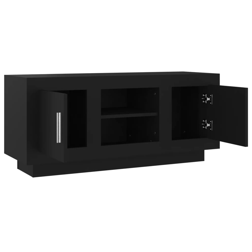 Mobile Porta TV Nero 102x35x45 cm in Legno Multistrato 811791