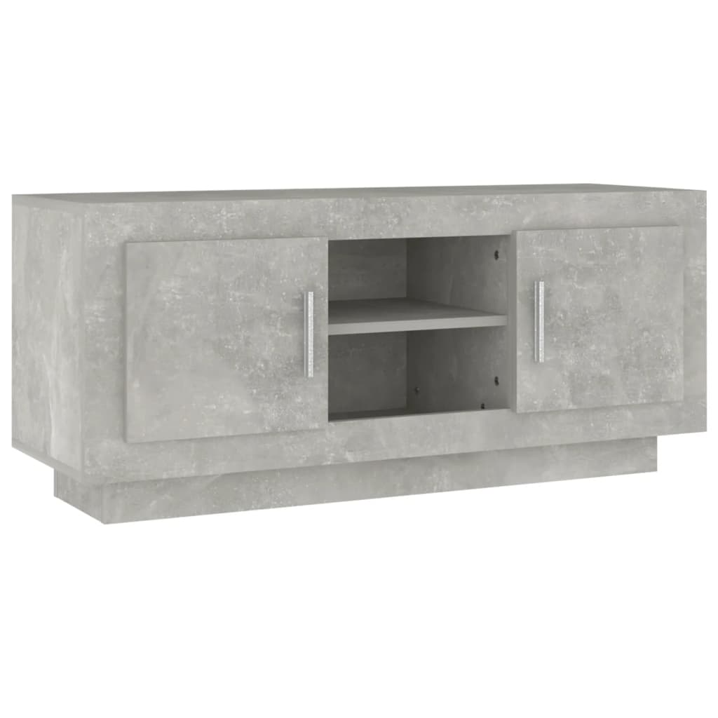 Mobile Porta TV Grigio Cemento 102x35x45cm in Legno Multistrato 811794