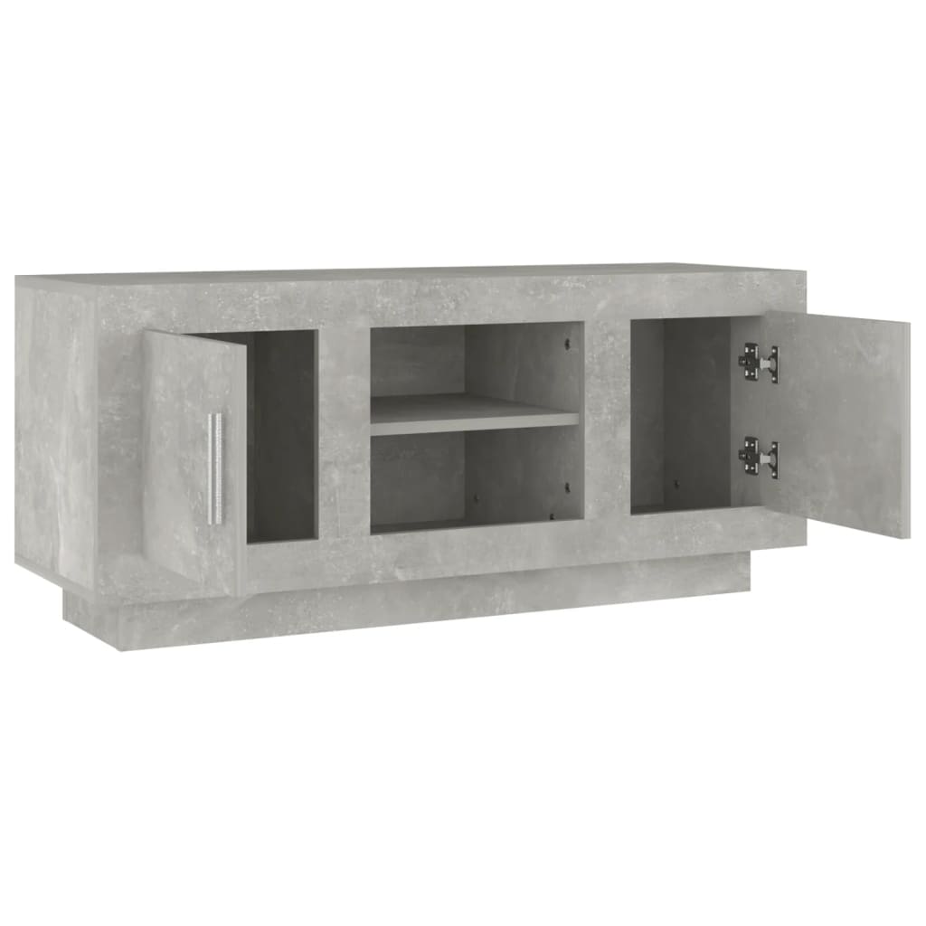 Mobile Porta TV Grigio Cemento 102x35x45cm in Legno Multistrato 811794