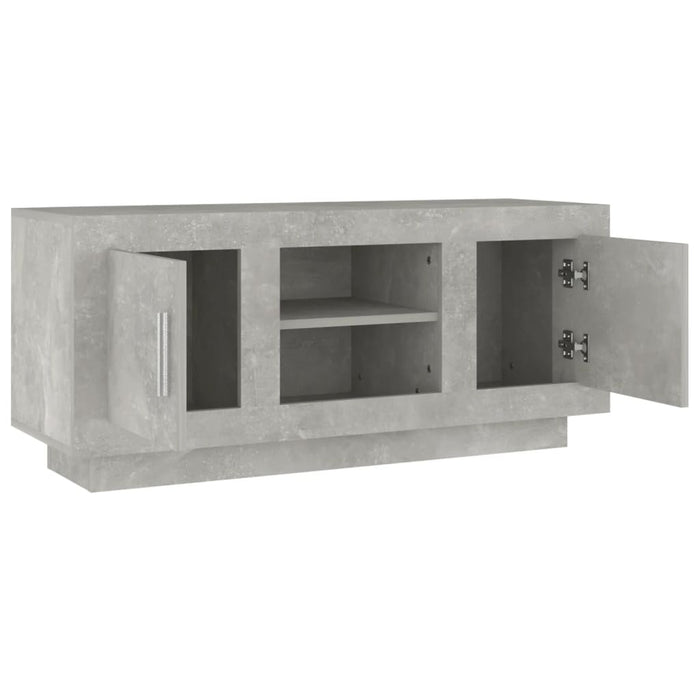 Mobile Porta TV Grigio Cemento 102x35x45cm in Legno Multistrato 811794