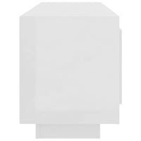 Mobile Porta TV Bianco Lucido 102x35x45 cm in Legno Multistrato 811796