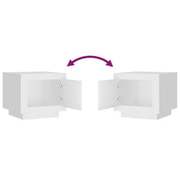 Tavolino da Salotto Bianco 51x50x45 cm in Legno Multistrato cod mxl 20116