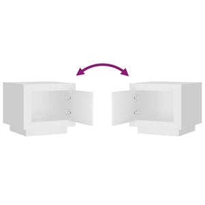 Tavolino da Salotto Bianco 51x50x45 cm in Legno Multistrato cod mxl 20116