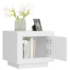 Tavolino da Salotto Bianco 51x50x45 cm in Legno Multistrato cod mxl 20116