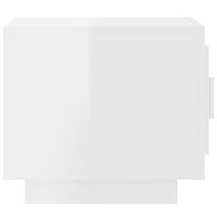 Tavolino da Salotto Bianco Lucido 51x50x45 cm Legno Multistrato cod mxl 18409