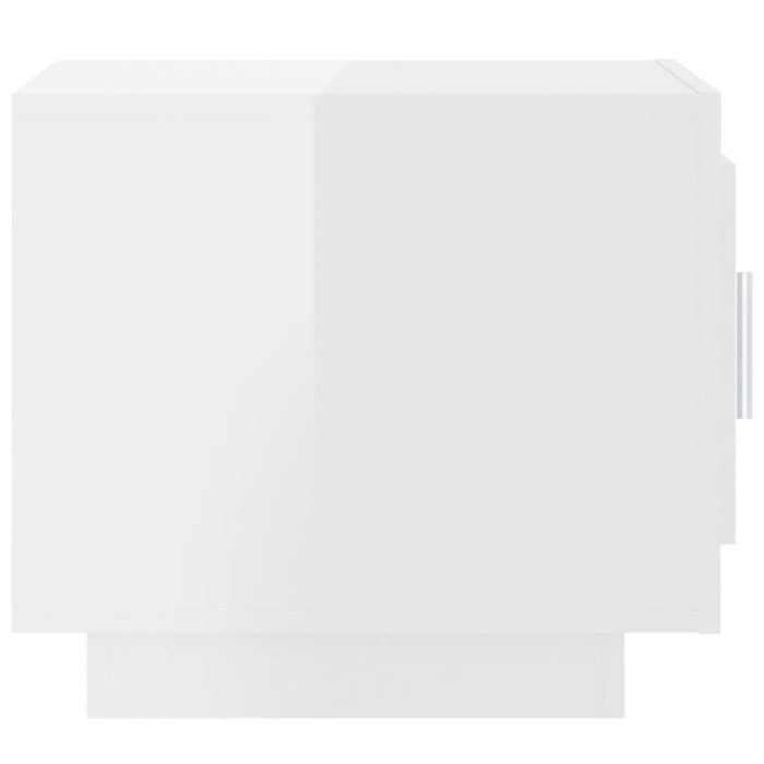 Tavolino da Salotto Bianco Lucido 51x50x45 cm Legno Multistrato cod mxl 18409