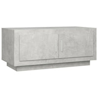 Tavolino Salotto-Tavolino da soggiorno-Tavolo Grigio Cemento 102x50x45 cm Legno Multistrato