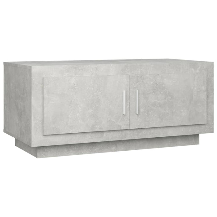 Tavolino Salotto-Tavolino da soggiorno-Tavolo Grigio Cemento 102x50x45 cm Legno Multistrato