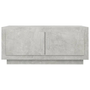 Tavolino Salotto-Tavolino da soggiorno-Tavolo Grigio Cemento 102x50x45 cm Legno Multistrato