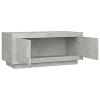 Tavolino Salotto-Tavolino da soggiorno-Tavolo Grigio Cemento 102x50x45 cm Legno Multistrato