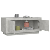 Tavolino Salotto-Tavolino da soggiorno-Tavolo Grigio Cemento 102x50x45 cm Legno Multistrato