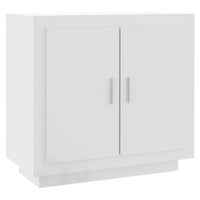 Credenza Bianco Lucido 80x40x75 cm in Legno Compensato 811823