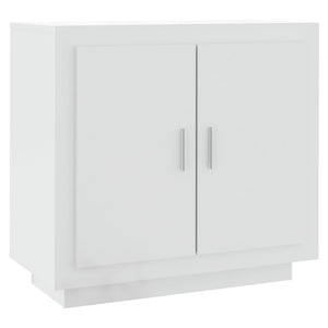 Credenza Bianco Lucido 80x40x75 cm in Legno Compensato 811823