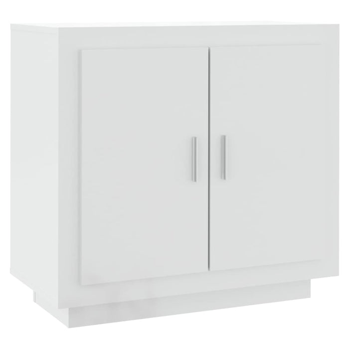 Credenza Bianco Lucido 80x40x75 cm in Legno Compensato 811823
