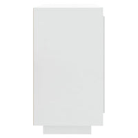 Credenza Bianco Lucido 80x40x75 cm in Legno Compensato 811823