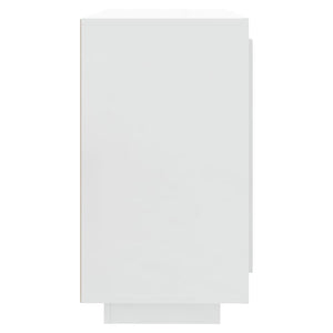 Credenza Bianco Lucido 80x40x75 cm in Legno Compensato 811823