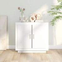 Credenza Bianco Lucido 80x40x75 cm in Legno Compensato 811823