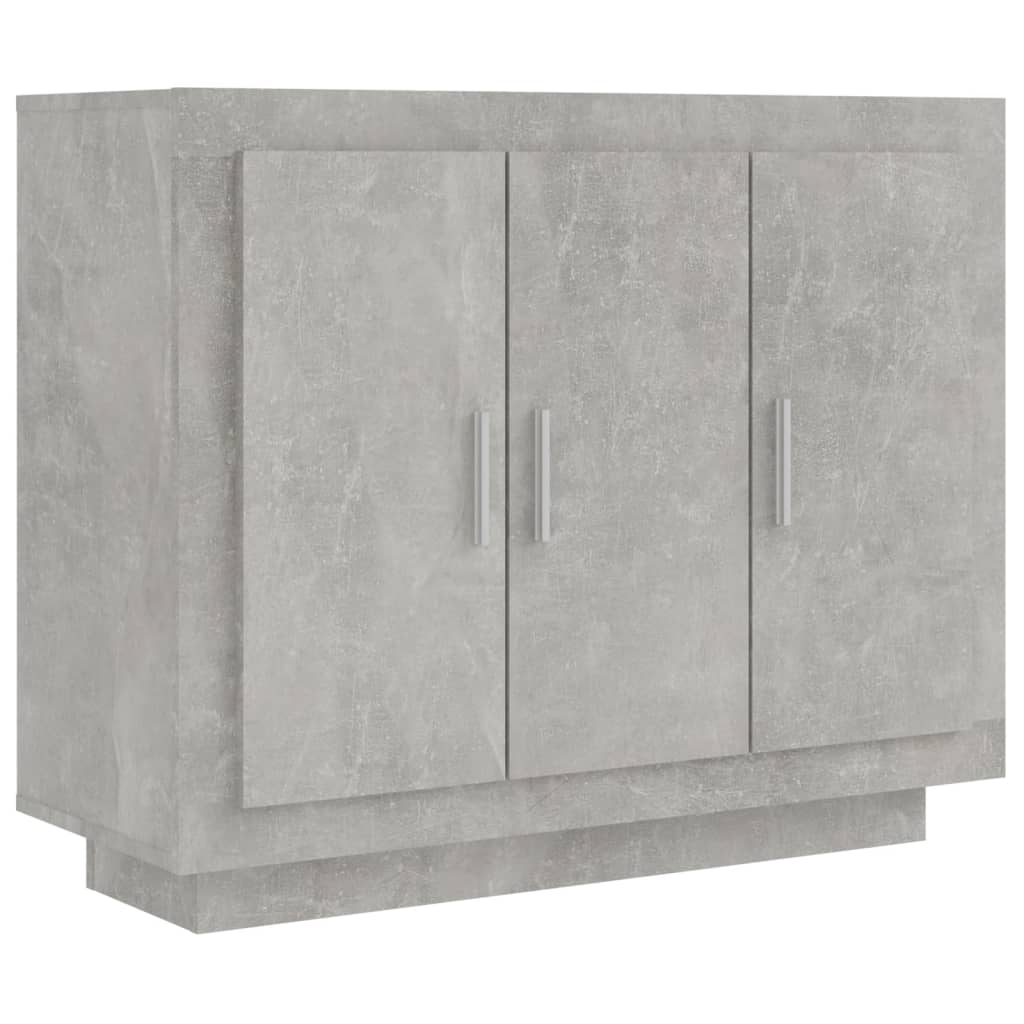 Credenza Grigio Cemento 92x35x75 cm in Legno Multistrato 811839