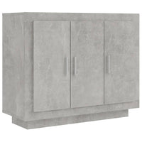 Credenza Grigio Cemento 92x35x75 cm in Legno Multistrato 811839
