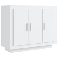 Credenza Bianco Lucido 92x35x75 cm in Legno Compensato 811841