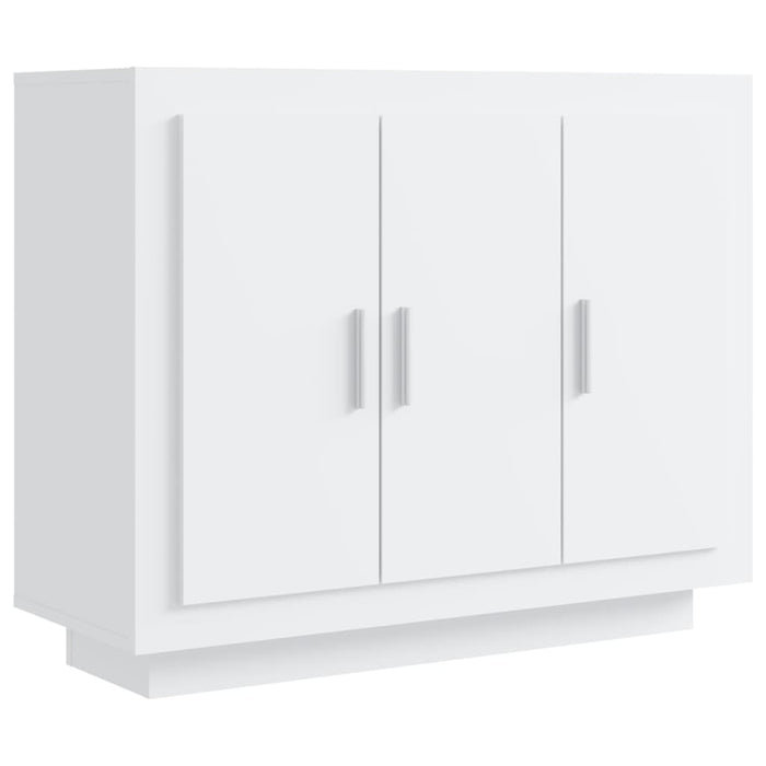 Credenza Bianco Lucido 92x35x75 cm in Legno Compensato 811841