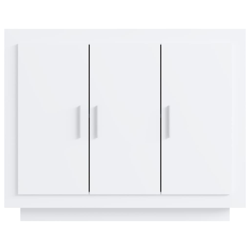 Credenza Bianco Lucido 92x35x75 cm in Legno Compensato 811841