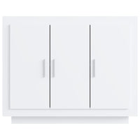 Credenza Bianco Lucido 92x35x75 cm in Legno Compensato 811841