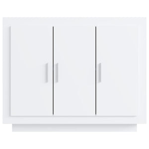 Credenza Bianco Lucido 92x35x75 cm in Legno Compensato 811841
