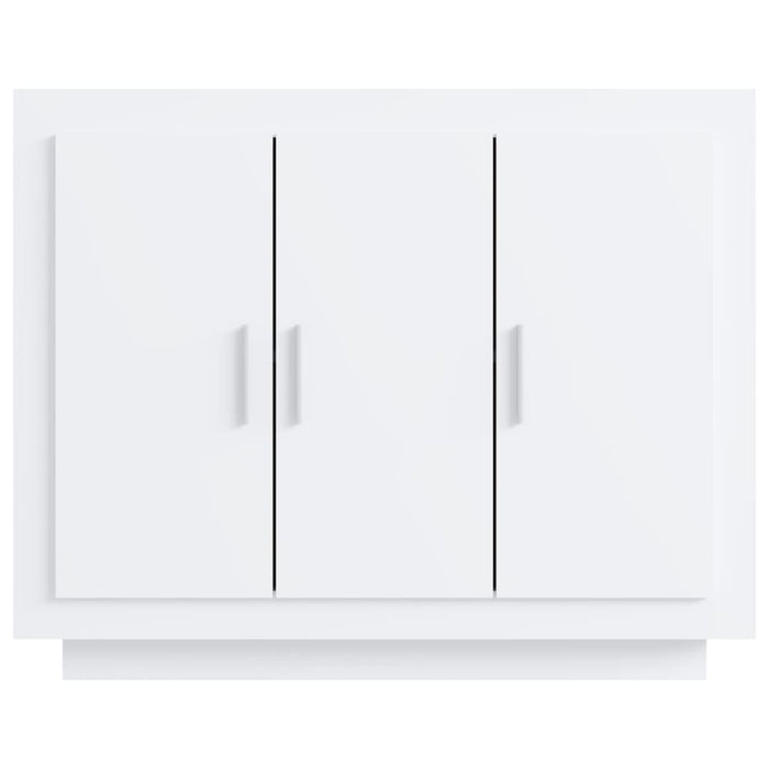 Credenza Bianco Lucido 92x35x75 cm in Legno Compensato 811841