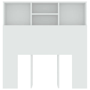 Testiera con Contenitore Bianco 100x19x103,5 cm 811844