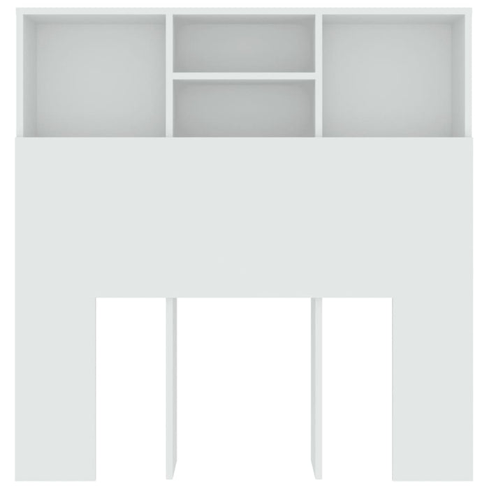 Testiera con Contenitore Bianco 100x19x103,5 cm 811844