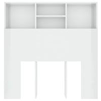 Testiera con Contenitore Bianco Lucido 100x19x103,5 cm 811850