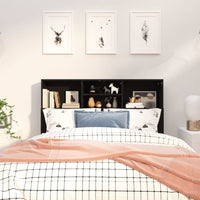 Testiera con Contenitore Nera 120x19x103,5 cm 811854