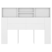 Mobiletto con testiera bianco 140x19x103,5 cm 811862