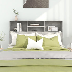 Testiera con Scomparti Grigio Cemento 140x19x103,5 cm 811866