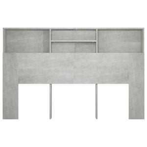 Testiera con Scomparti Grigio Cemento 160x19x103,5 cm 811875