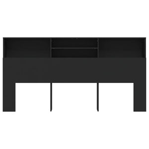 Testiera con Contenitore Nero 200x19x103,5 cm 811890