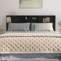 Testiera con Contenitore Nero 200x19x103,5 cm 811890