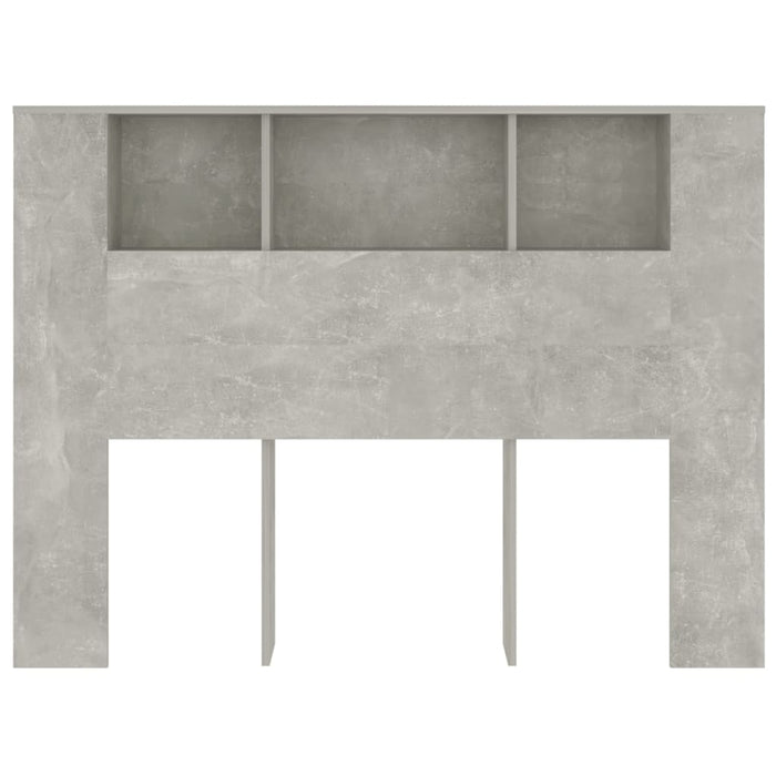Testiera con Scomparti Grigio Cemento 140x18,5x104,5 cm 811929