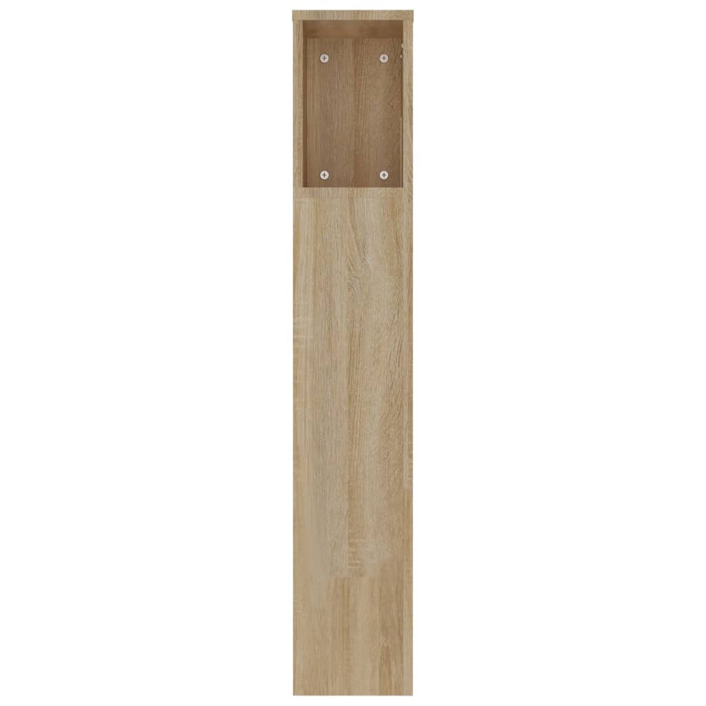 Testiera con Scomparti-Testata con Ripiani Rovere Sonoma 220x18,5x104,5 cm