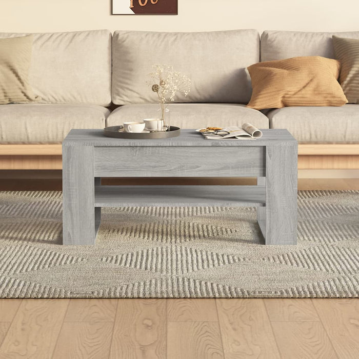 Tavolino da Salotto Grigio Sonoma 102x55x45cm Legno Multistrato 816929