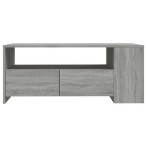 Tavolino da Salotto Grigio Sonoma 102x55x42cm Legno Multistrato 816935